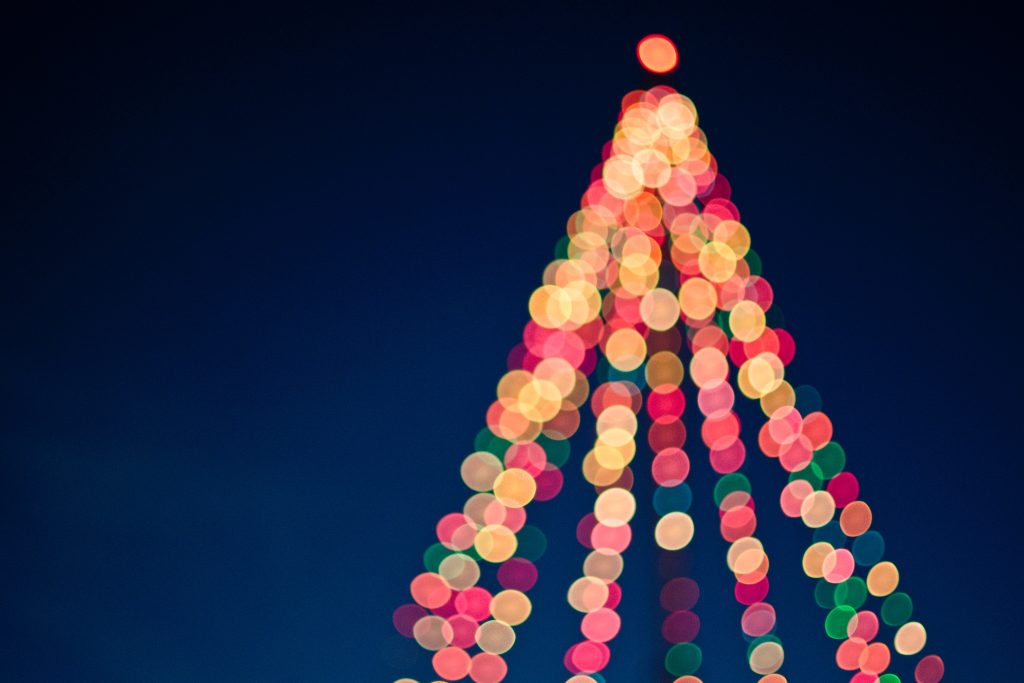Christmas lights at a school fundraiser