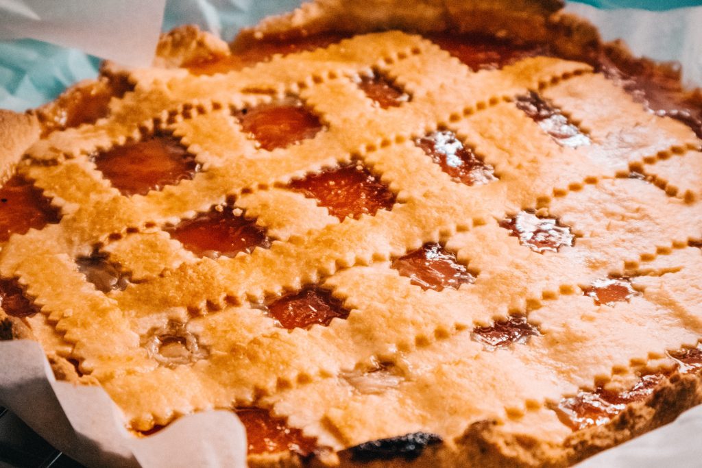 Pie from a pie eating contest fundraiser