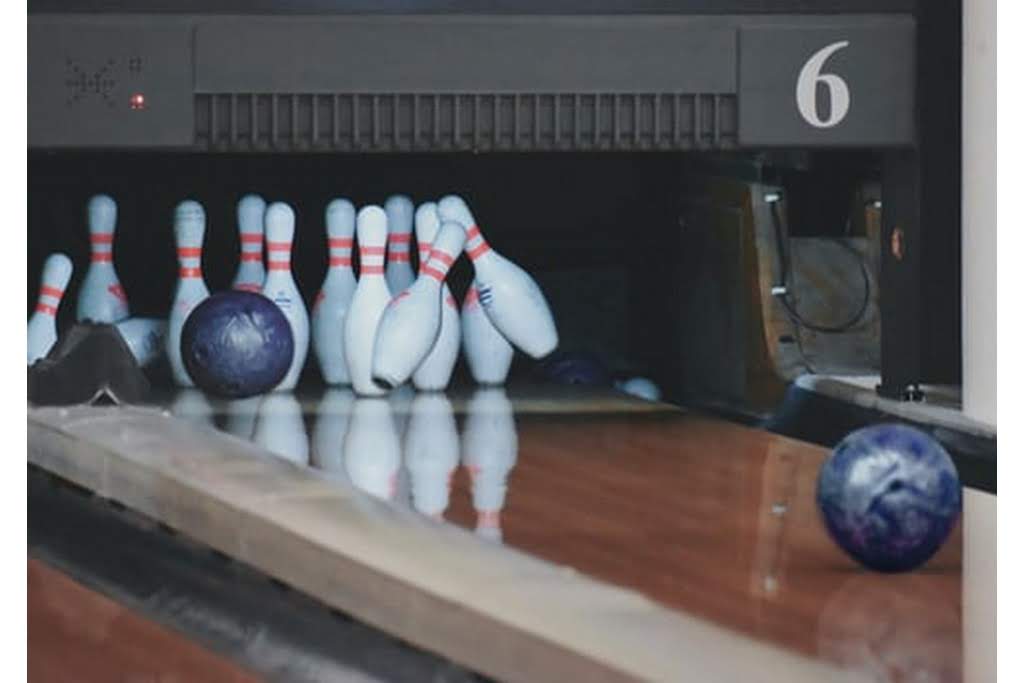 bowling ball getting a strike