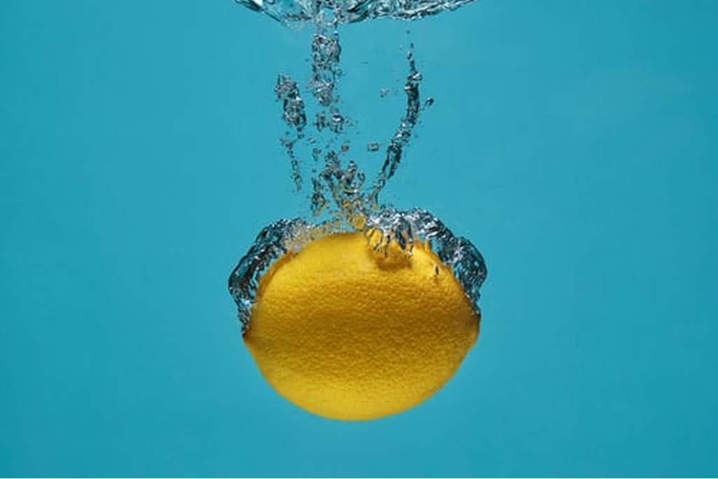 lemon in a pool
