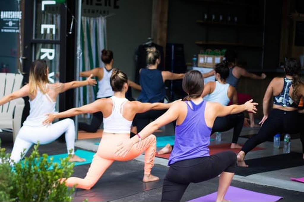 individuals doing yoga