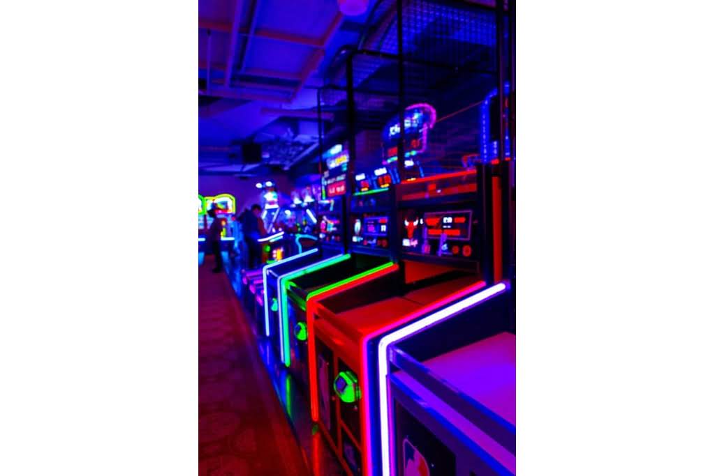 A neon arcade