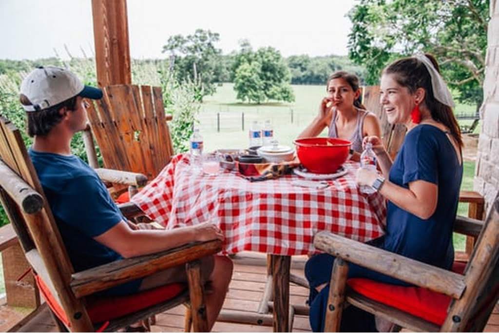 kids eating at a table