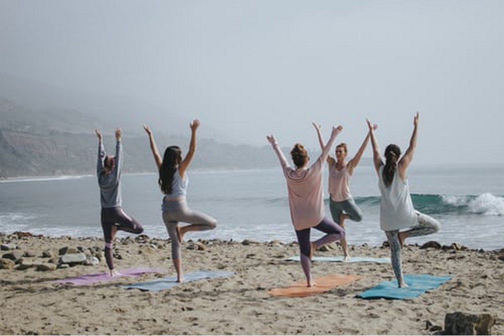 yoga on the beach