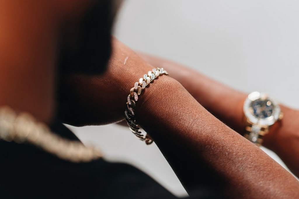 A man wearing a bracelet