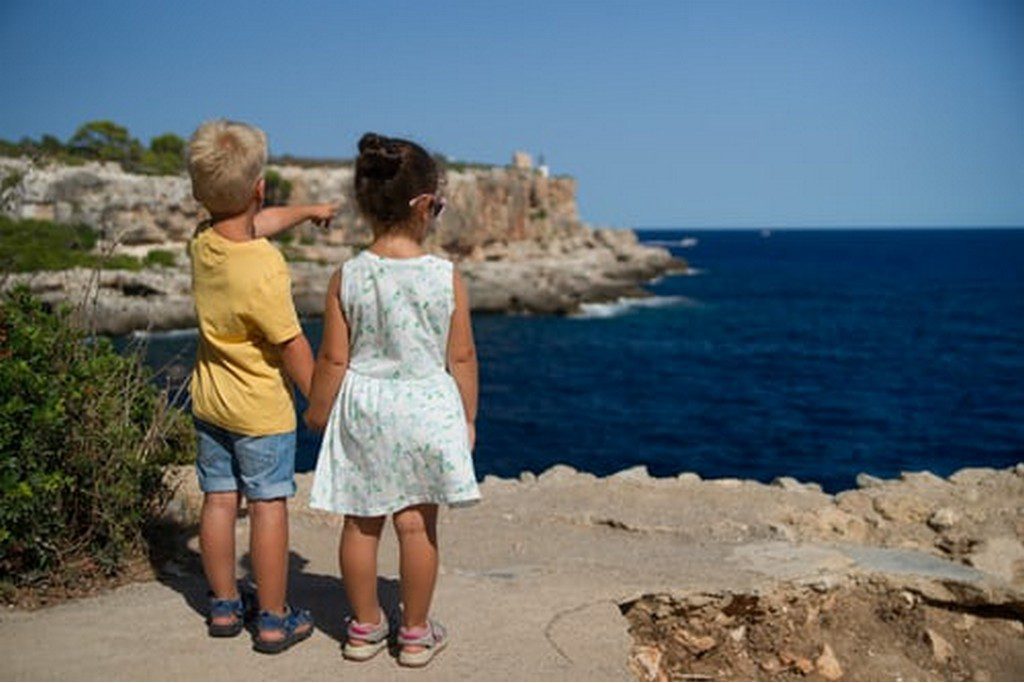 kids on a hike