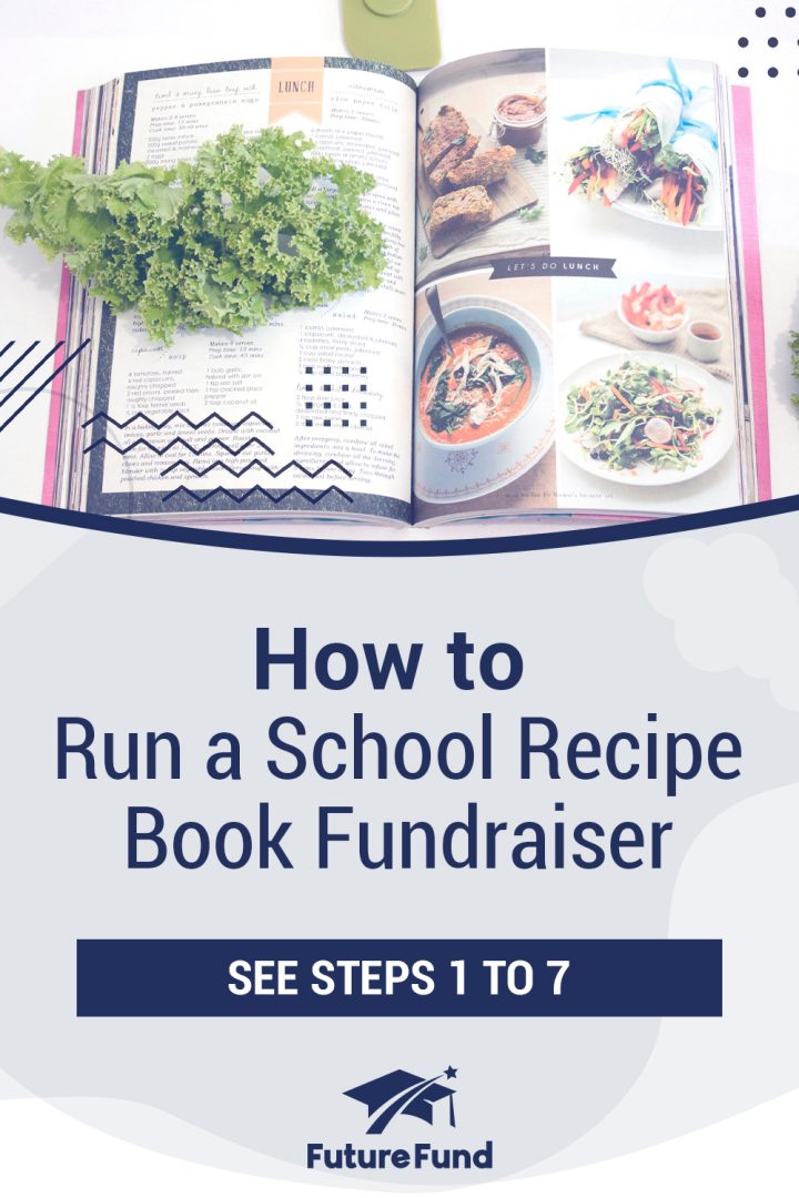Run a school recipe fundraiser Pinterest asset