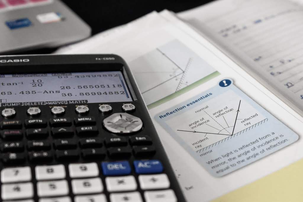 A graphic calculator on white paper graphing calculator