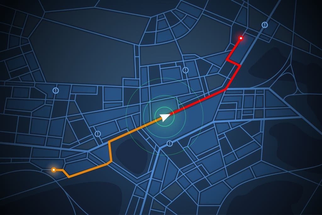 Graphic of fun run route through city