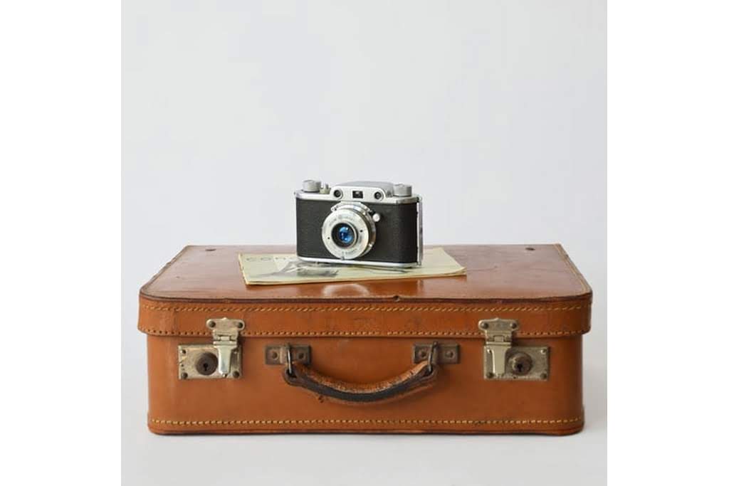camera on luggage