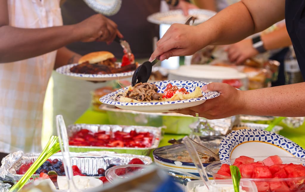 Summer Cookout Table Spread