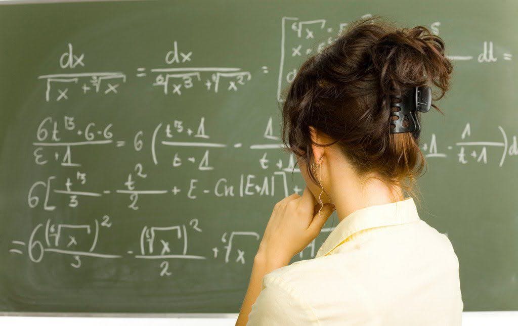 A teen studies a complicated math question during a math-a-thon