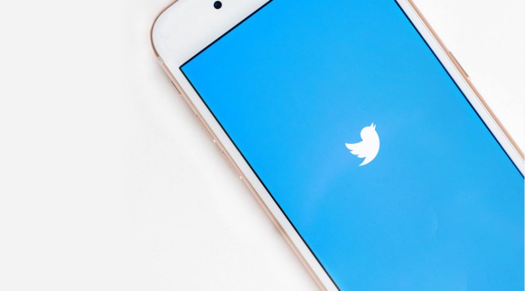 white iphone, twitter, blue screen, white bird