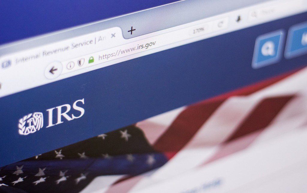 Internet browser showing IRS website to new PTA Treasurer