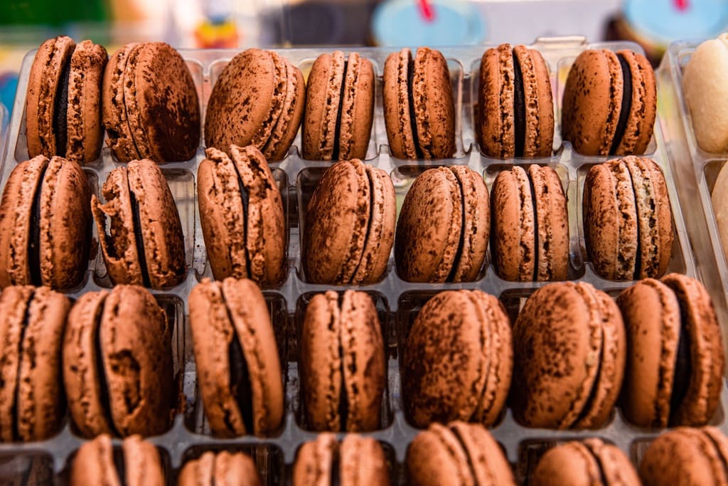 Organic food items at eco-friendly bake sale