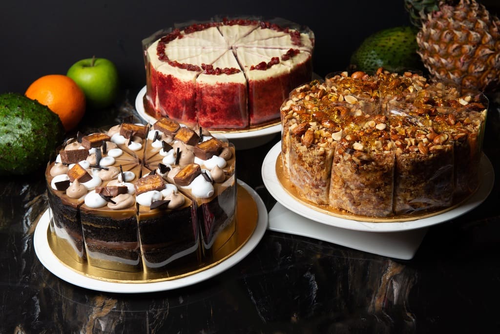 Different kinds of cake sold at cake sale fundraisers