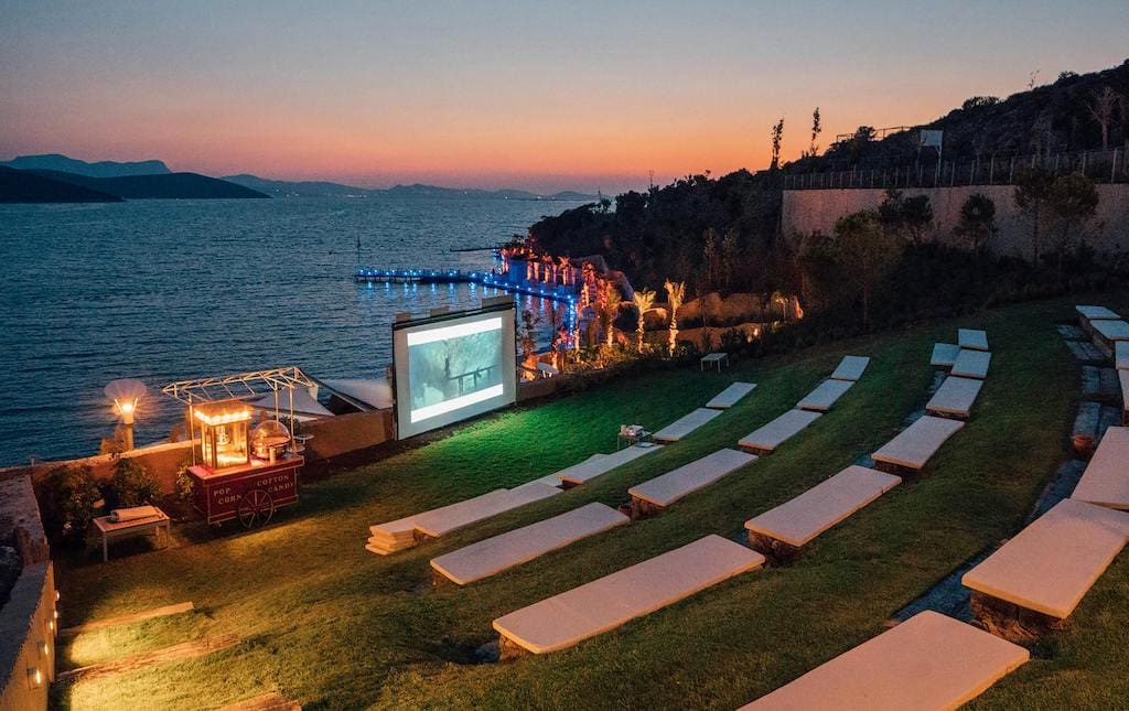 Outdoor Movie theater near the water