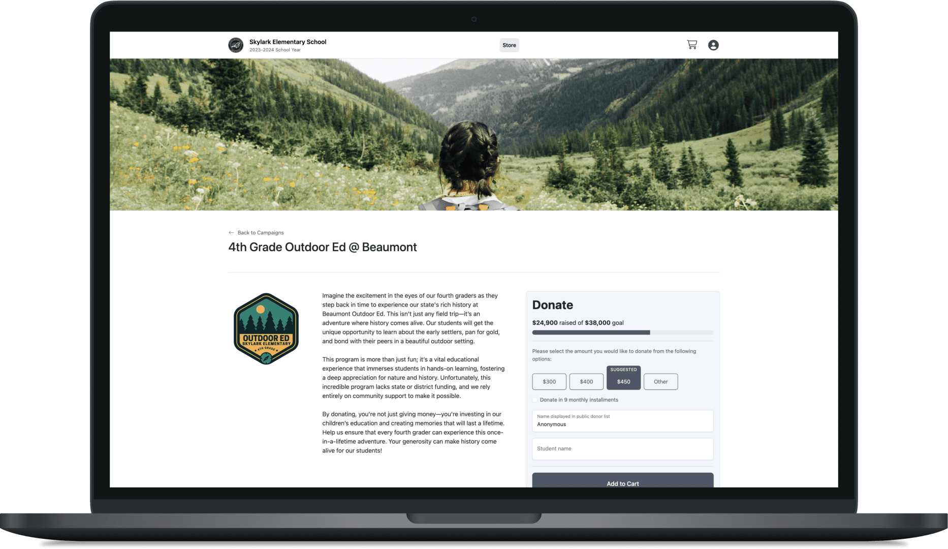 futurefund school website on iphone