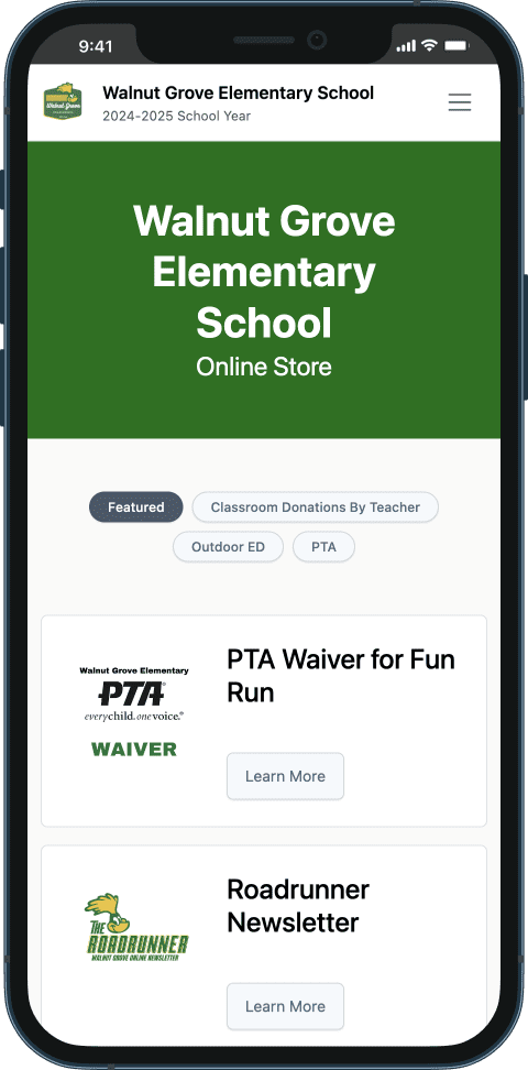 futurefund school website on iphone